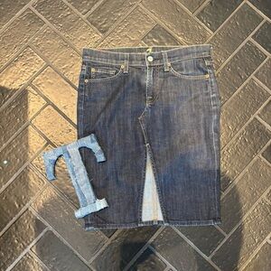 🧷  – 7 For All Mankind Denim Skirt (Made in USA)